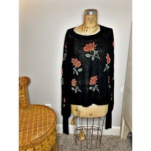 Wildfox rose knit sweater. - h o l d